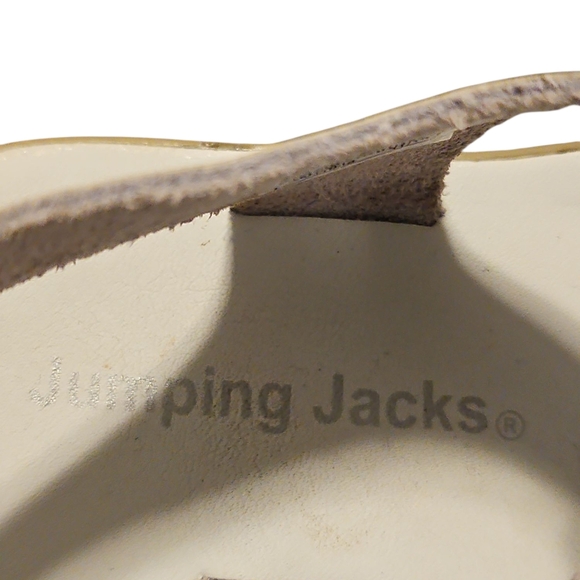 Jumping Jacks Gold Sandals w/Floral Design - Picture 5 of 6